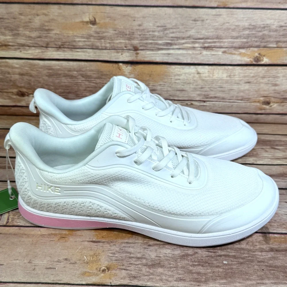 Hike Footwear HF Wave White Pink Pain Free Walk Shoes Barefoot Sneakers 10
